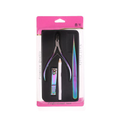 Chinese Wholesale Nail Supplies Manicure Nail Art Nipper Clipper Tweezers Cuticle Scissors Tool Sets (PRC-57)