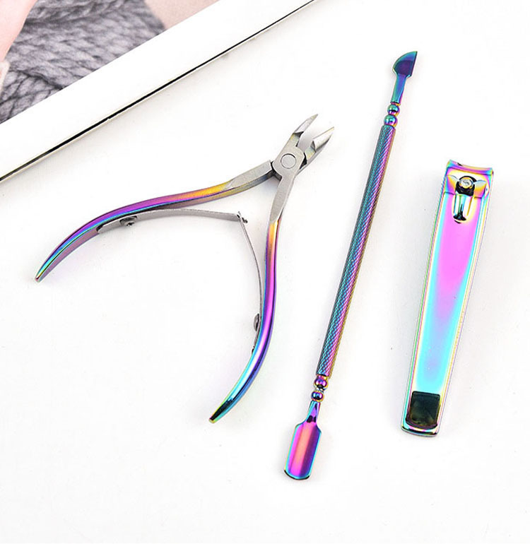 Chinese Wholesale Nail Supplies Manicure Nail Art Nipper Clipper Tweezers Cuticle Scissors Tool Sets (PRC-57)