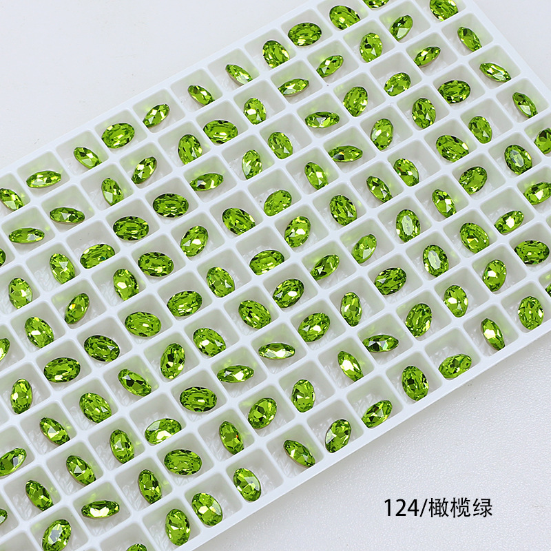 Wholesale K9 Nail Art Crystal Glass Rhinestones Manicure Sharp Bottom 3D Stones (D128)