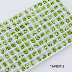 Wholesale K9 Nail Art Crystal Glass Rhinestones Manicure Sharp Bottom 3D Stones (D128)