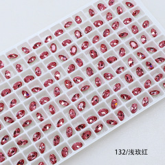 Wholesale K9 Nail Art Crystal Glass Rhinestones Manicure Sharp Bottom 3D Stones (D128)
