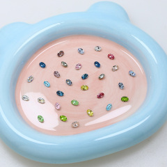 Wholesale K9 Nail Art Crystal Glass Rhinestones Manicure Sharp Bottom 3D Stones (D128)
