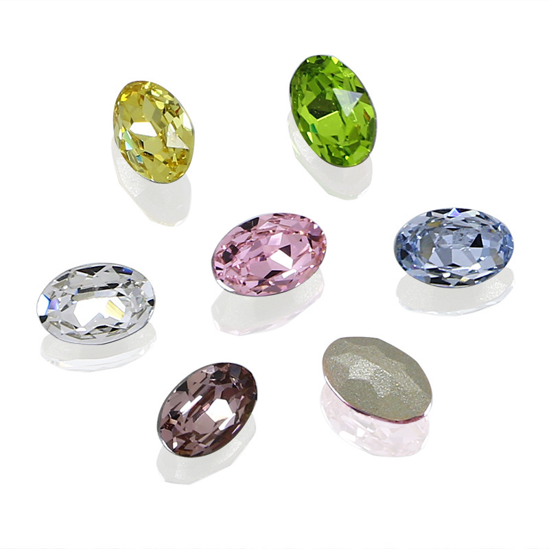 Wholesale K9 Nail Art Crystal Glass Rhinestones Manicure Sharp Bottom 3D Stones (D128)