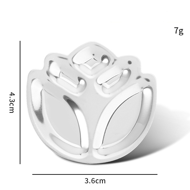 Mini Nail Art Color Palette Stainless Steel Finger Ring Mixing Nail Polish Colors Tools(M04)