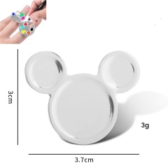 Mini Nail Art Color Palette Stainless Steel Finger Ring Mixing Nail Polish Colors Tools(M04)