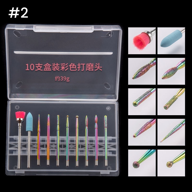 Manicure Combined Nail Drill Bits Kit Cuticle Remover Tools Electric-Files Accessories(ND011)
