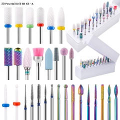 Manicure Combined Nail Drill Bits Kit Cuticle Remover Tools Electric-Files Accessories(ND011)