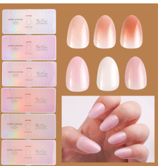 Wholesale Almond Shape False Nail Tips Fake Fingernails 600 pcs in 15 different sizes (NTS-121)