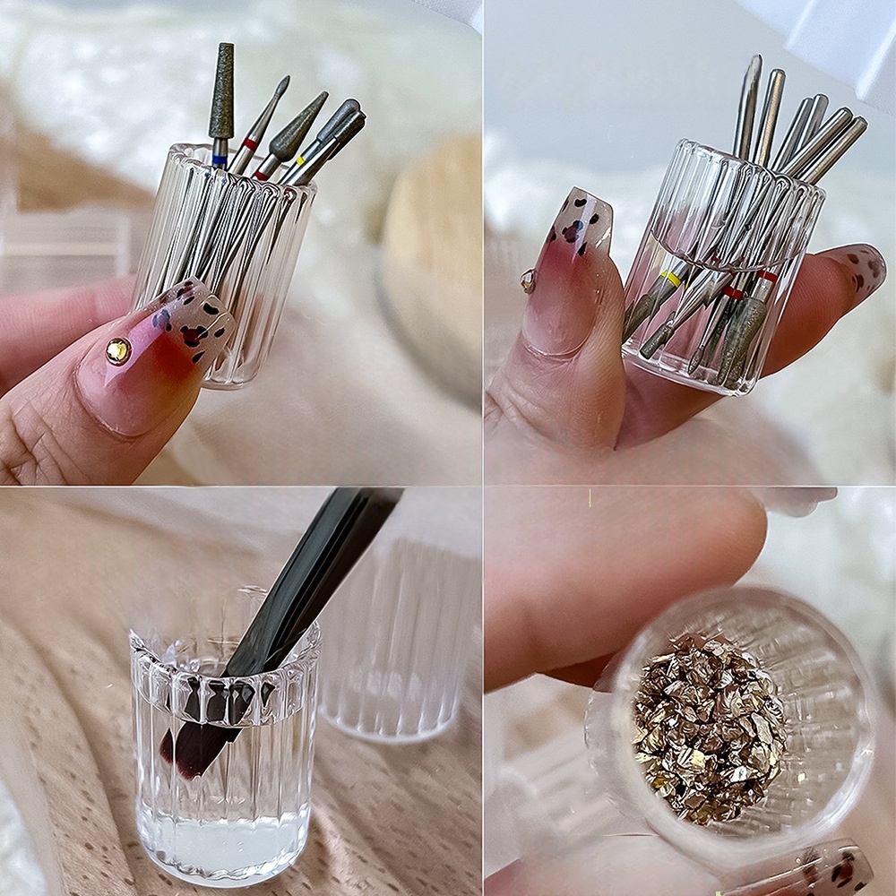 Glass Nail Tools Disinfection Cup