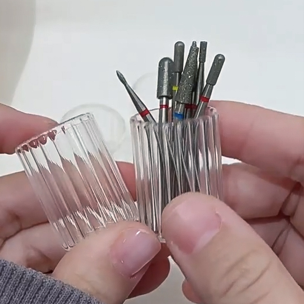 Wholesale Multi-functional Glass Nail Tools Manicure Disinfection Cups Storage Container (C04)
