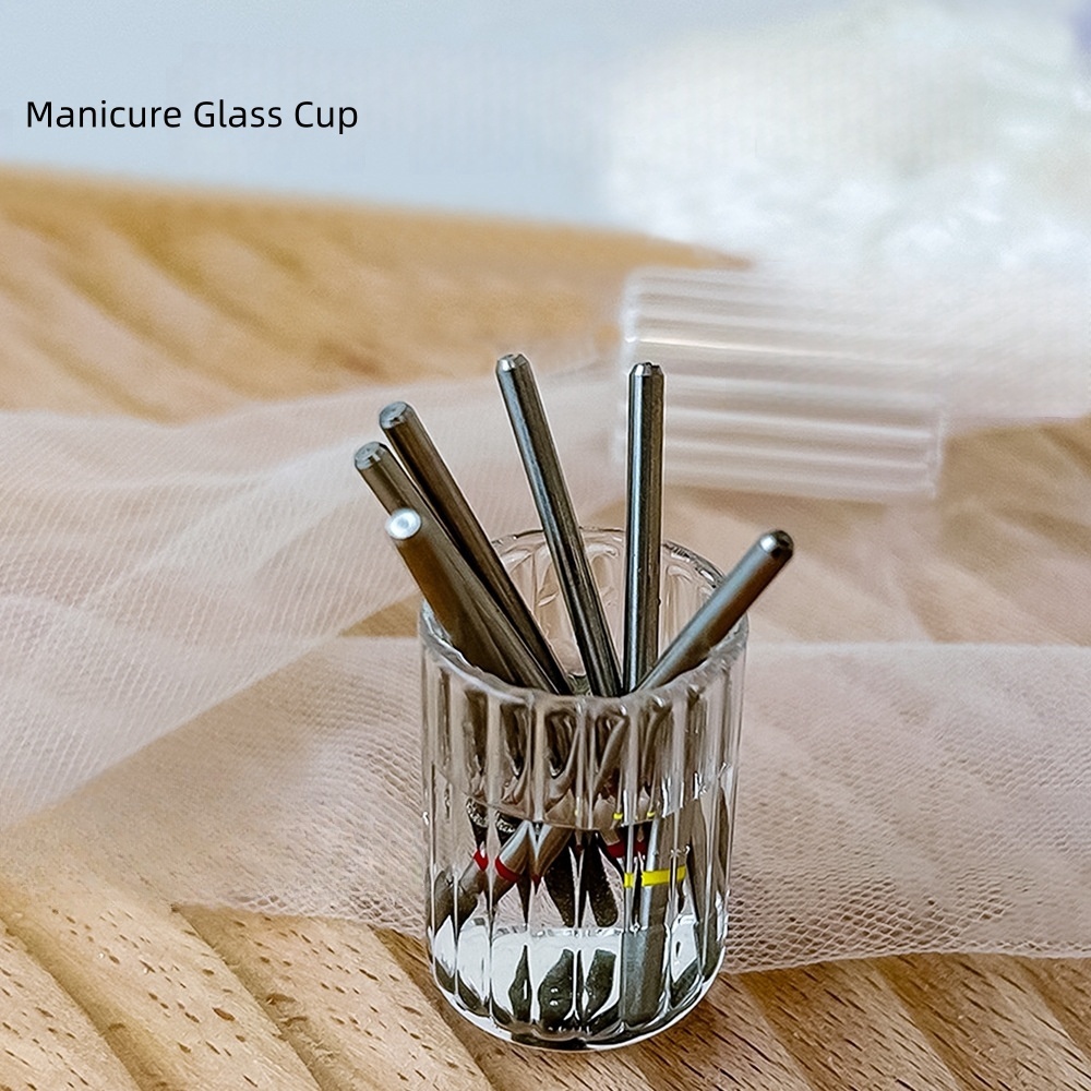 Wholesale Multi-functional Glass Nail Tools Manicure Disinfection Cups Storage Container (C04)