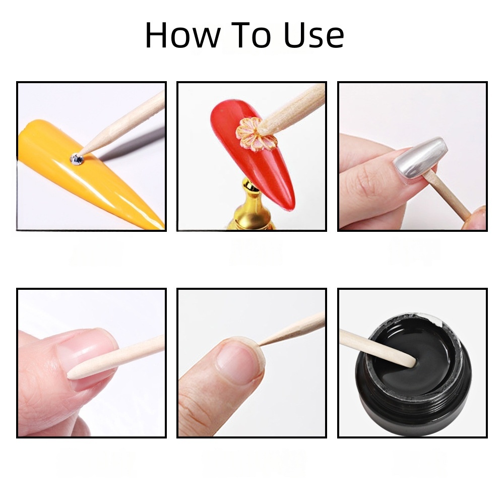 Nail Art Cuticle Wood Sticks Manicure Pusher Wholesale (NT38)