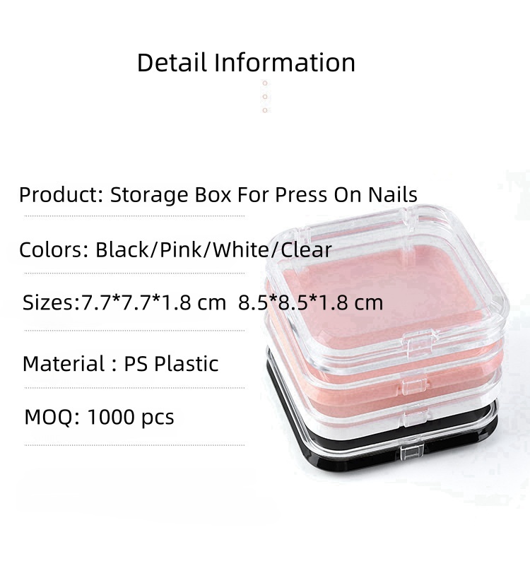 Wholesale Plastic Storage Box for Press On Nails Fake Nails Package Cases (C05)
