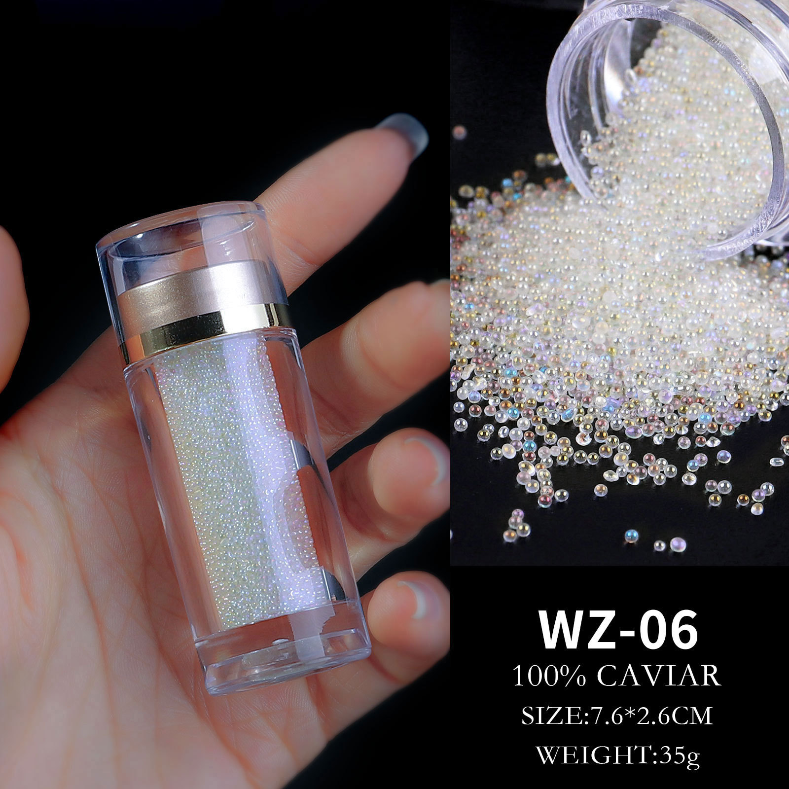 Wholesale Micro AB Crystal Rhinestones Nail Art Fairy Caviar Beads DIY Nail Accessories (D130)
