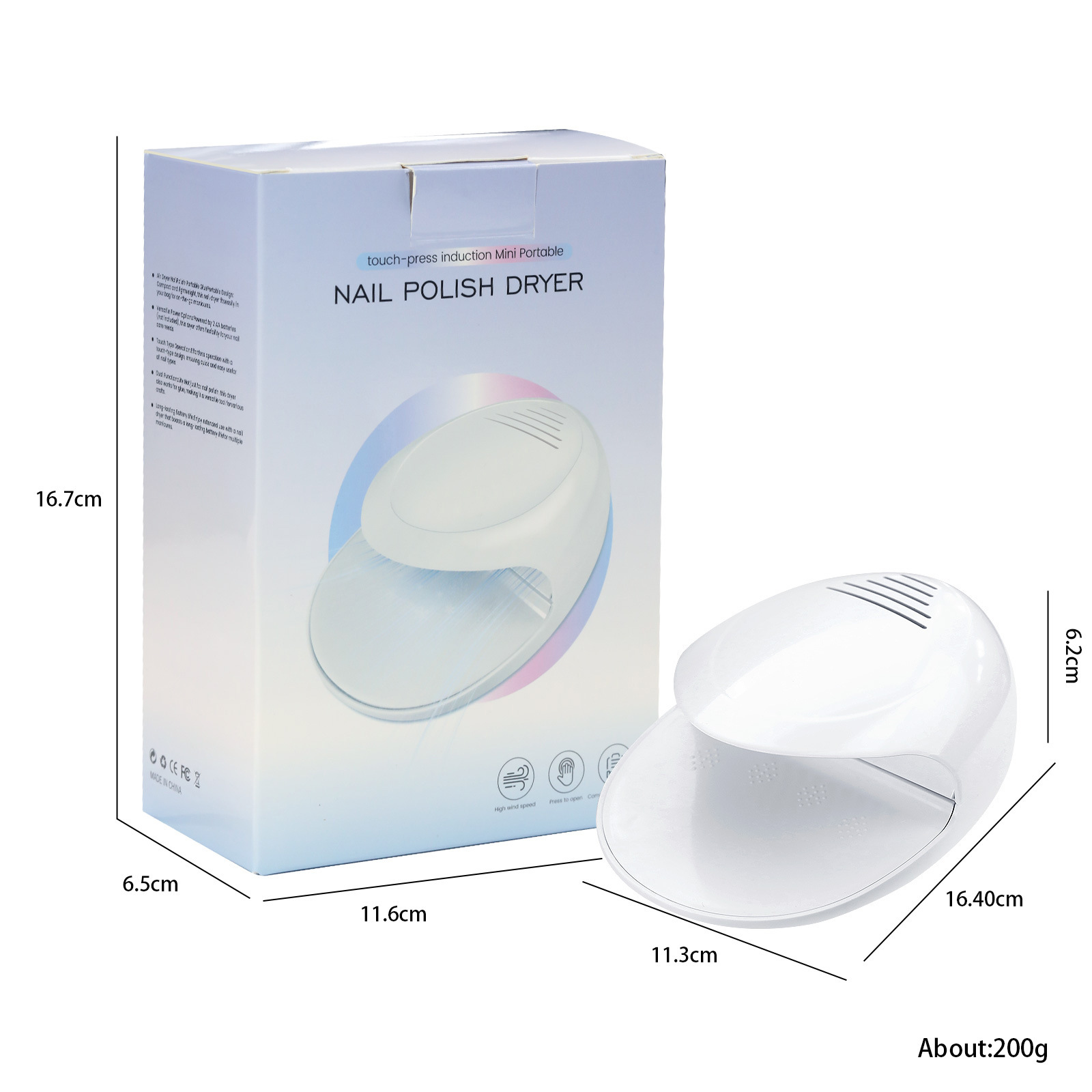 Wholesale Portable Mini Nail Polish Dryer Manicure Fans (NPD01)