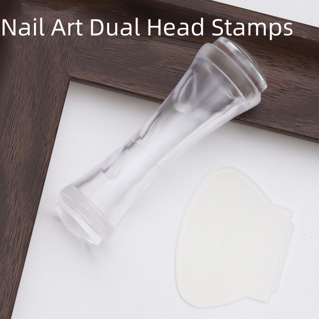 Wholesale Nail Art Dual Head Stamps Silicone Stamper Scraper Tool Sets (SNA10)