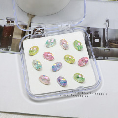 Customized Nail Art Rhinestones Glass Sharp Bottom Firework Gem Stones (D131)
