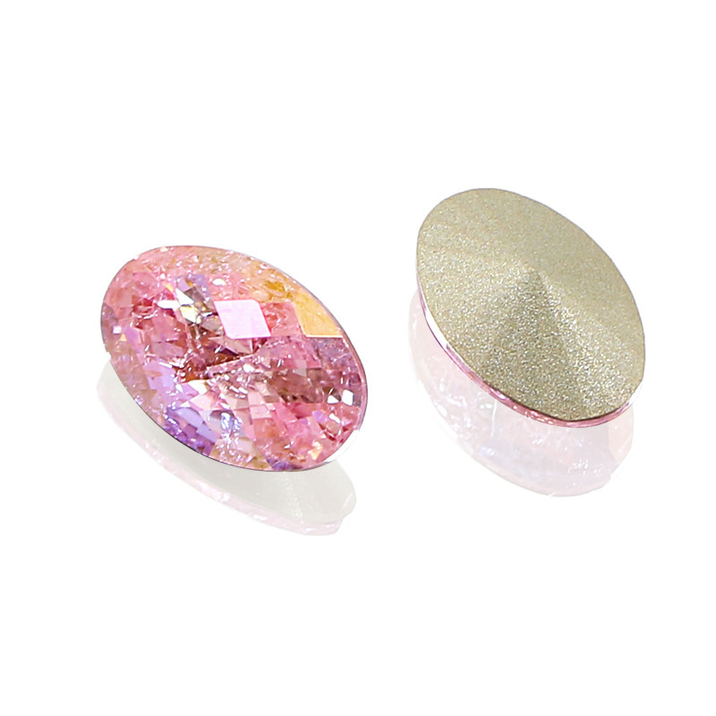 Customized Nail Art Rhinestones Glass Sharp Bottom Firework Gem Stones (D131)