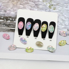 Customized Nail Art Rhinestones Glass Sharp Bottom Firework Gem Stones (D131)