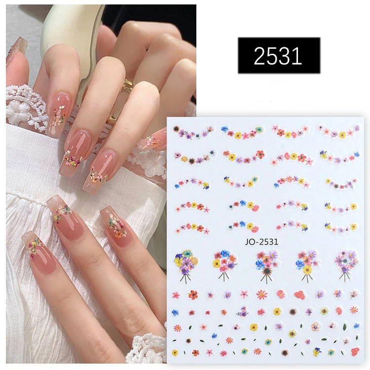 Wholesale Spring Nail Art Stickers Cute Nails DIY Flower Manicure Accessories (NPP49)