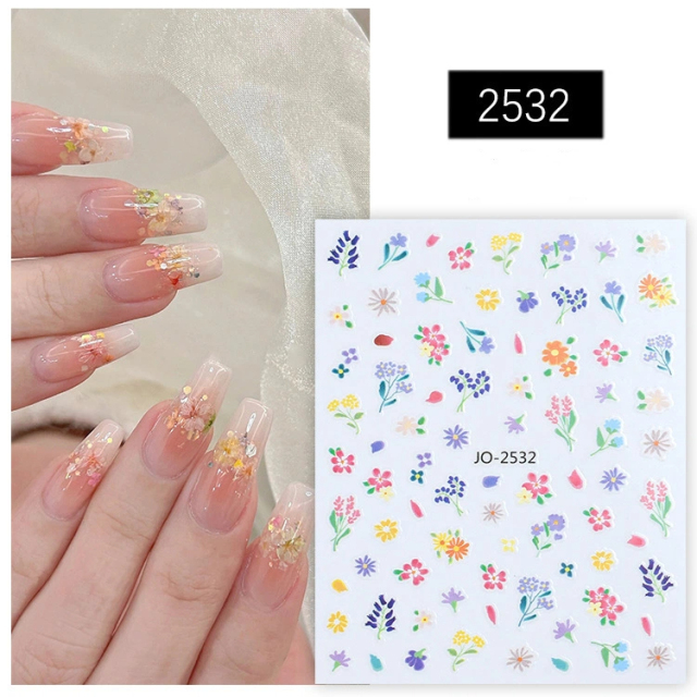 Wholesale Spring Nail Art Stickers Cute Nails DIY Flower Manicure Accessories (NPP49)