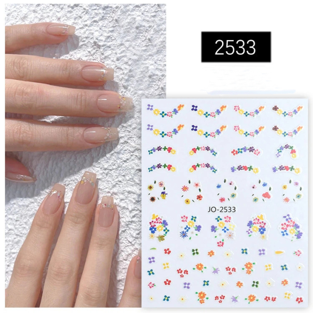 Wholesale Spring Nail Art Stickers Cute Nails DIY Flower Manicure Accessories (NPP49)
