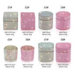 Full Crystal Rhinestones Luxury Nail Art Dappen Dishes Shiny Manicure Liquid Cups (C06)
