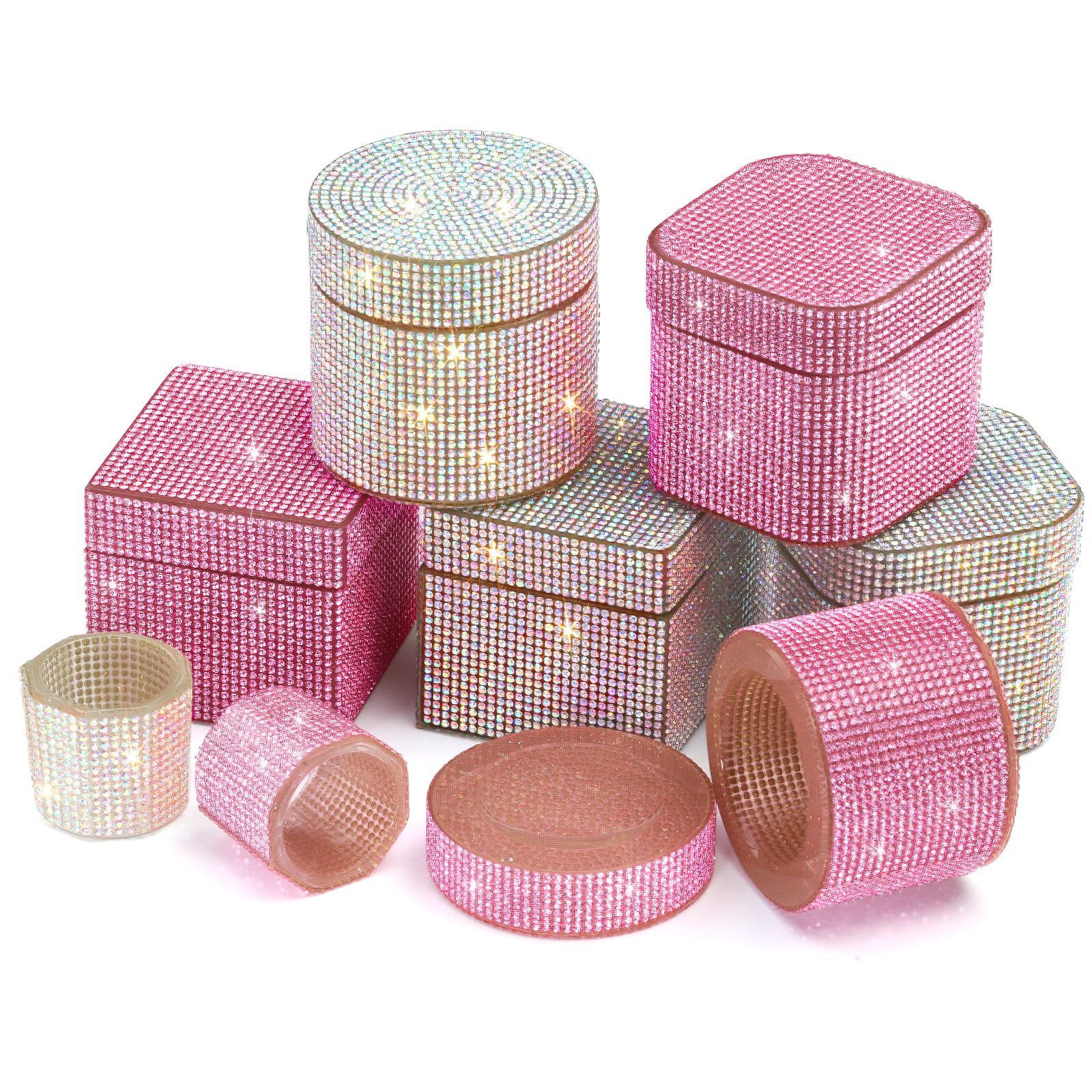 Full Crystal Rhinestones Luxury Nail Art Dappen Dishes Shiny Manicure Liquid Cups (C06)