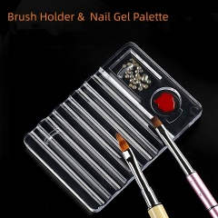 2026 High Quality Nail Brush Holders with Gel Color Palette Manicure Tool Supplies (B021)
