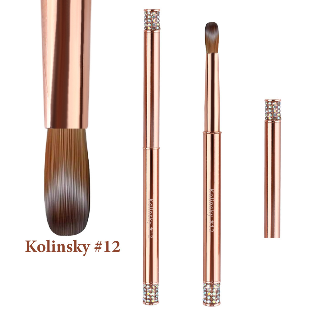 Professional Nail Art Kolinsky Sable Brushes Custom Logo Nail Tools (B022)