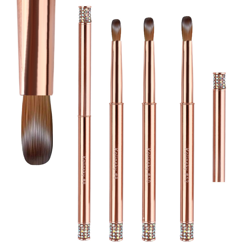 Professional Nail Art Kolinsky Sable Brushes Custom Logo Nail Tools (B022)