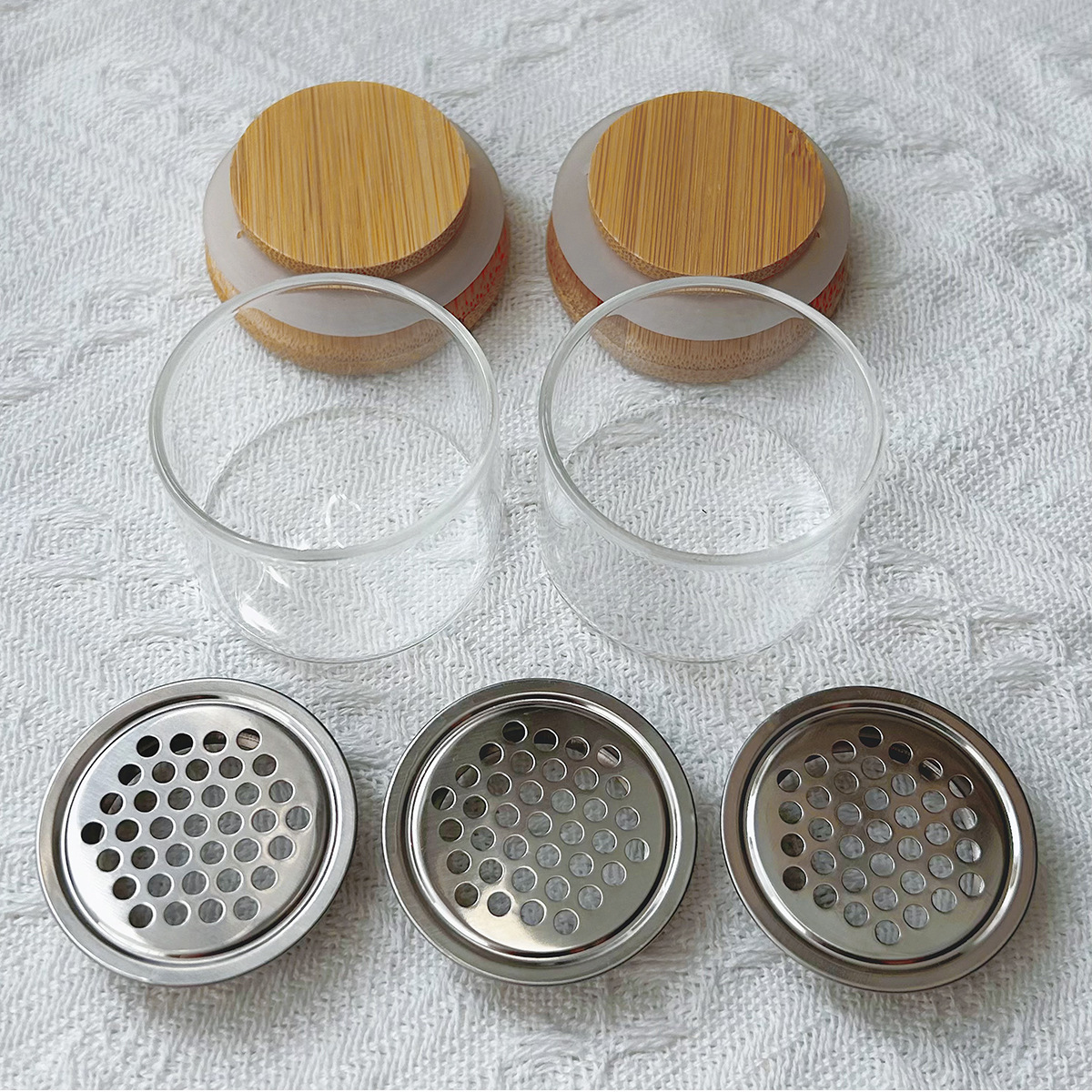 Nail Art Brush Cleaning Cup with Stainless Steel Mesh Lid Nail Care (C07)
