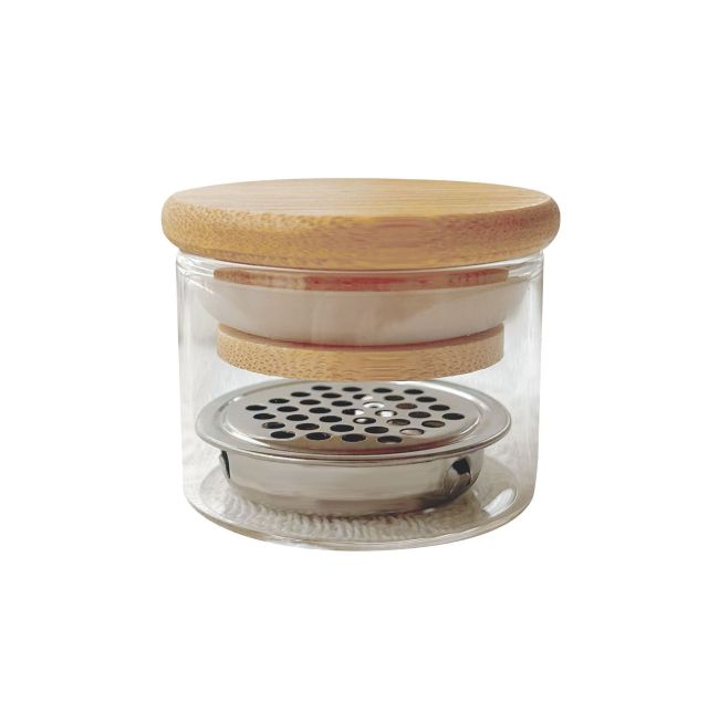 Nail Art Brush Cleaning Cup with Stainless Steel Mesh Lid Nail Care (C07)