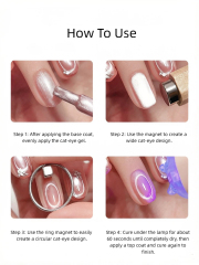 Bulk Cat Eye Nail Art Tools for salons 3-Second Hollow Cat Eye Manicure (M51)