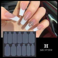 12-style crystal nail form set wholesale Professional nail stencils for salons (NPP52)