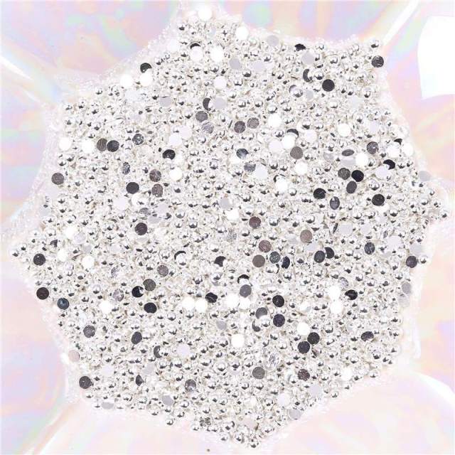 Wholesale Half-round Metal Rivet Nail Art  Pearls Manicure Accessories(D33)