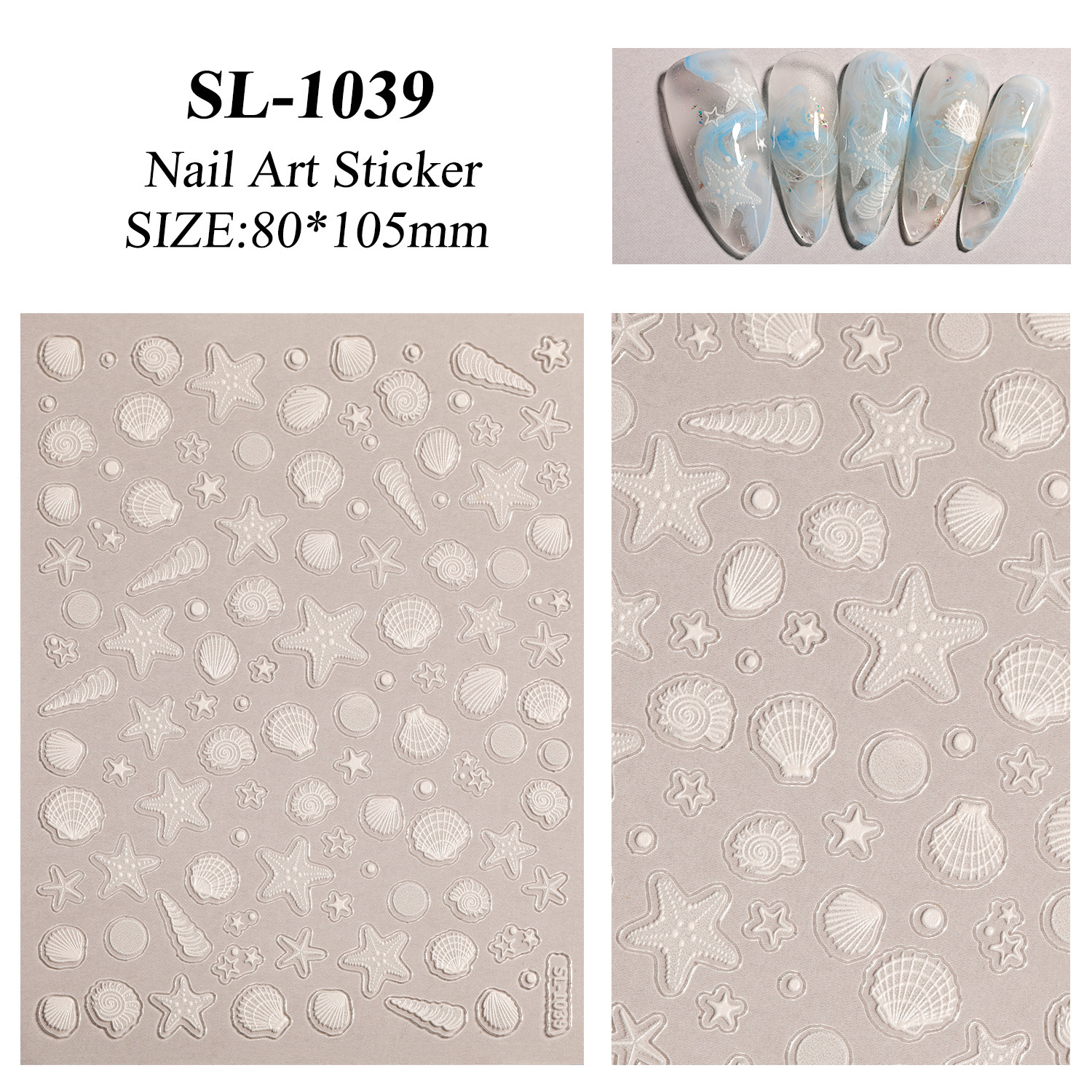Wholesale Salon Summer Ocean Nail Art Stickers Manicure Supplies (NPP53)