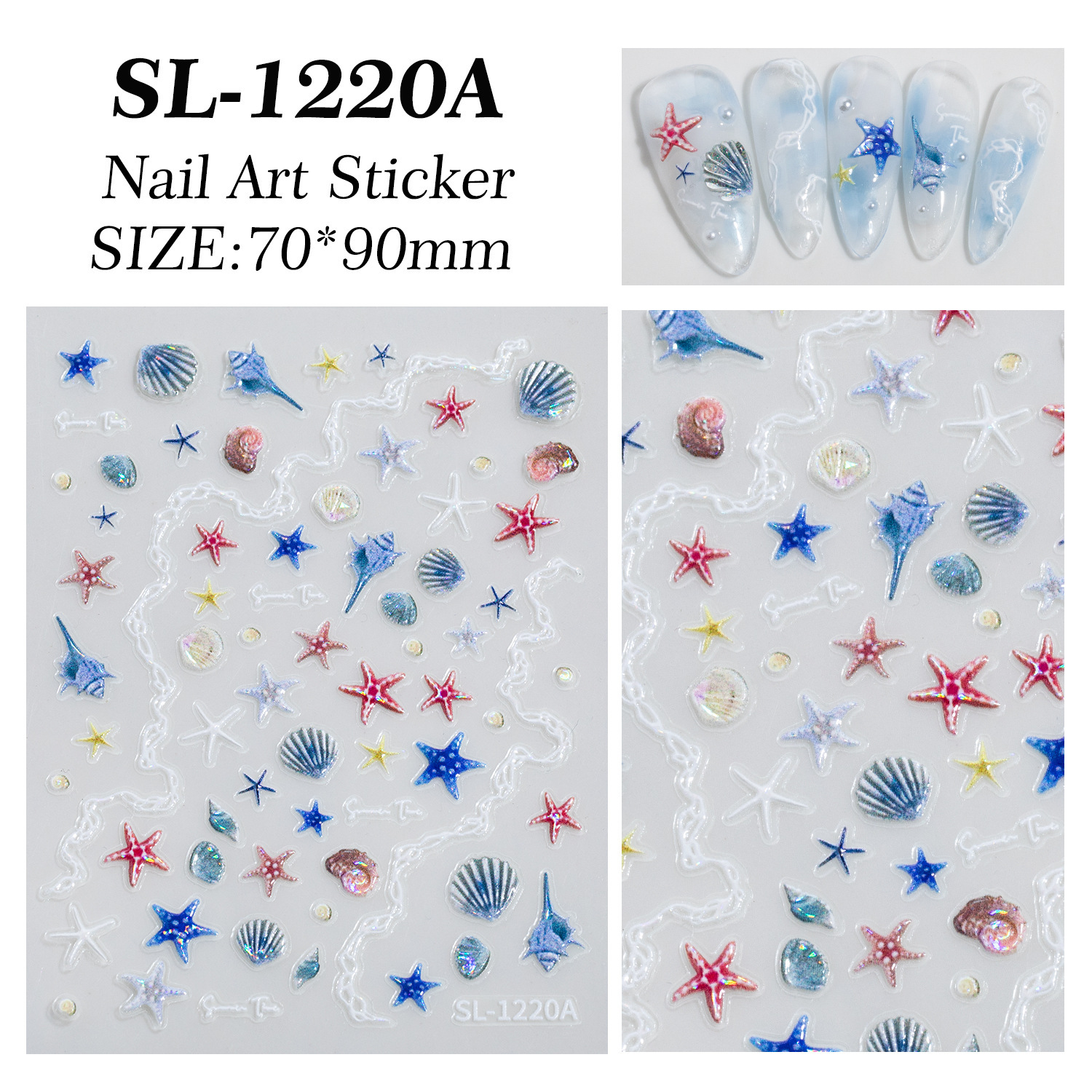 Wholesale Salon Summer Ocean Nail Art Stickers Manicure Supplies (NPP53)