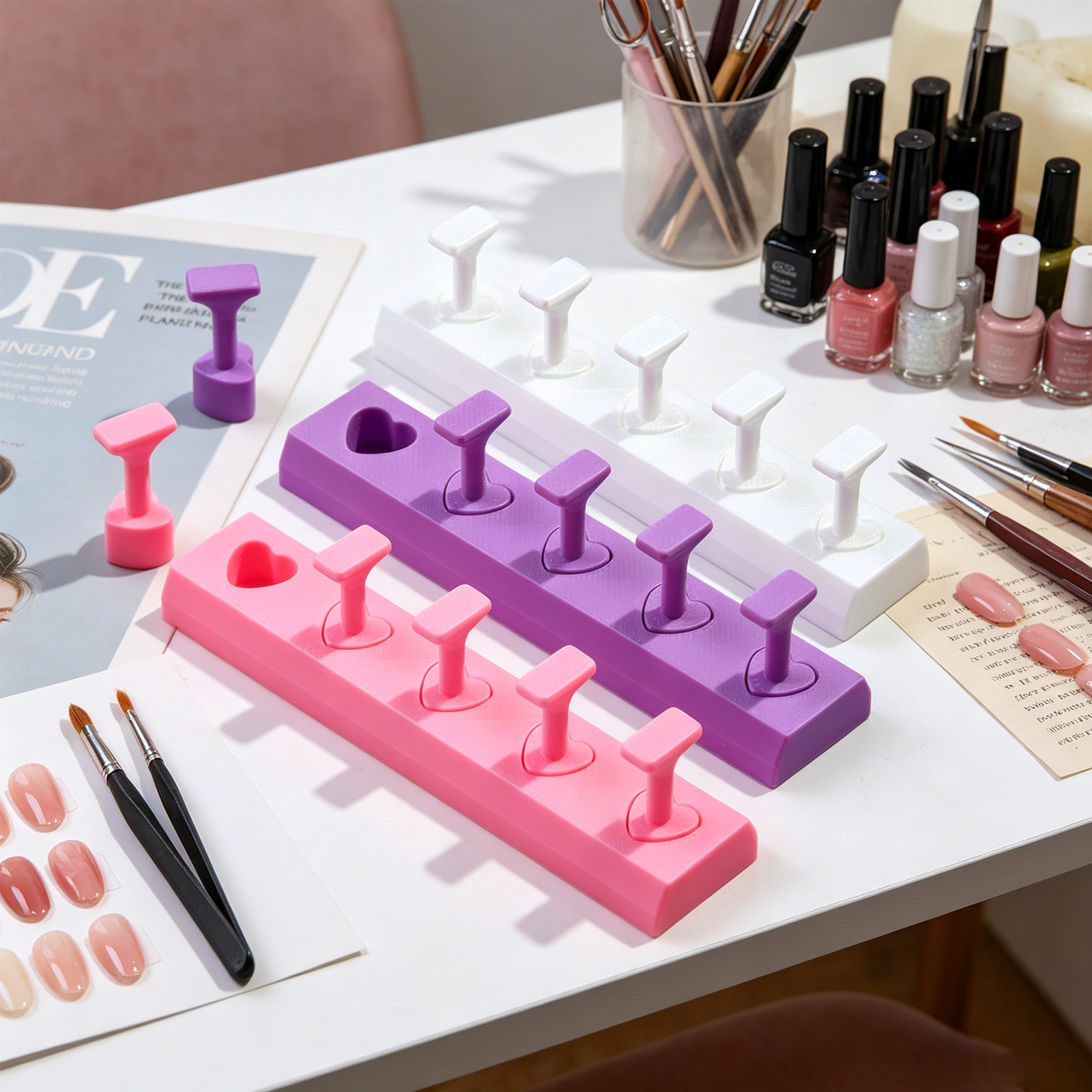 2026 Non-Magnetic Nail Stand for Press-On & False Nails (M07)