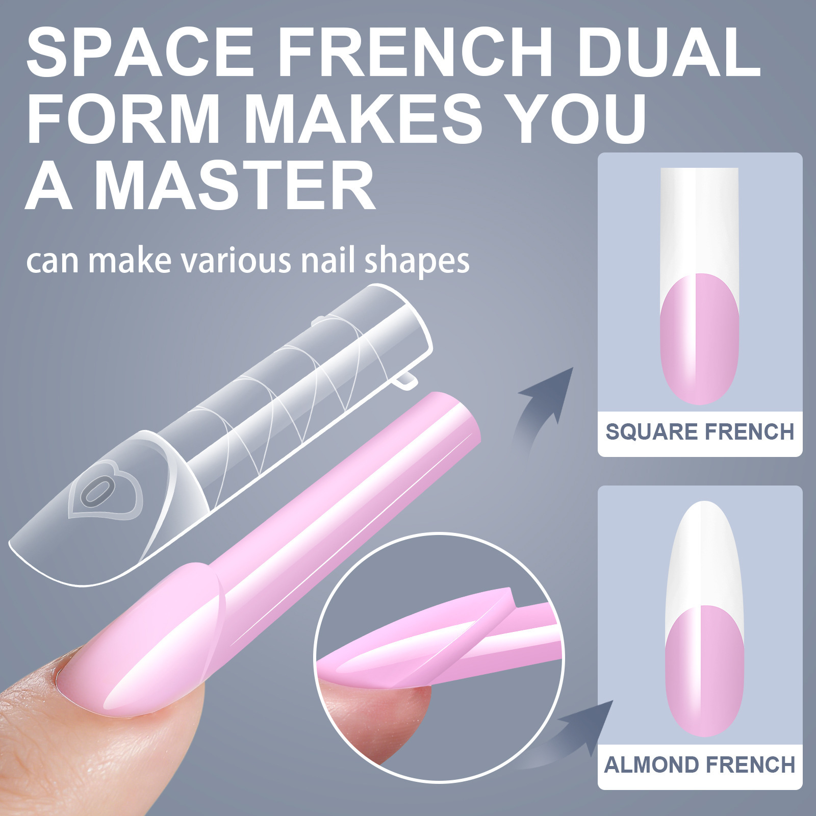 Wholesale Space French Dual Nail Forms For Salon (NT62)