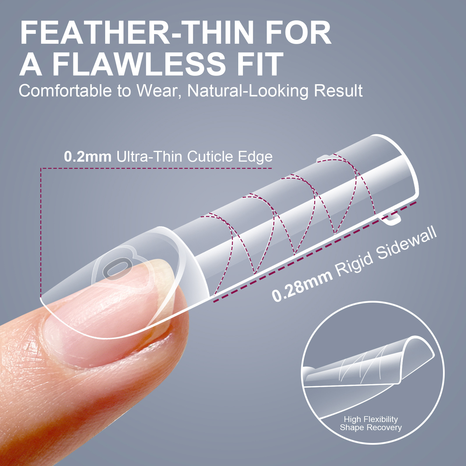 Wholesale Space French Dual Nail Forms For Salon (NT62)