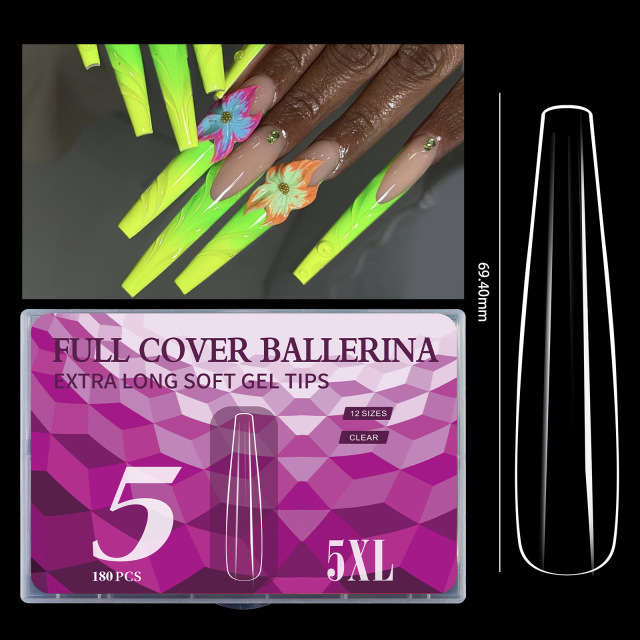Wholesale 5XL Extra Long Nail Tips For Beauty Salon