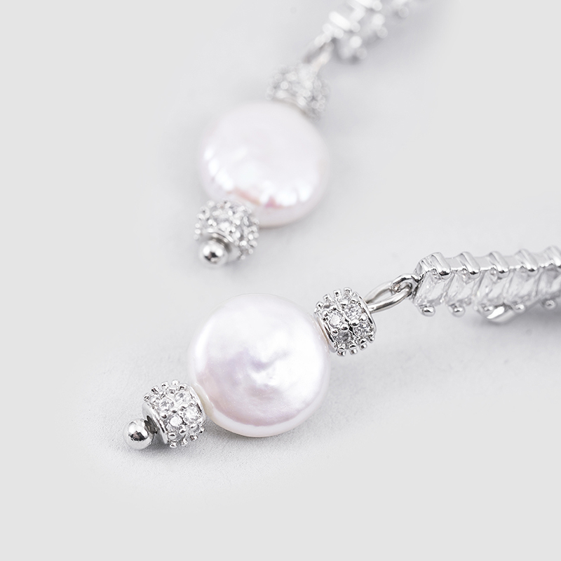 Original  handmade  natural pearls earrings OHGGPE24077