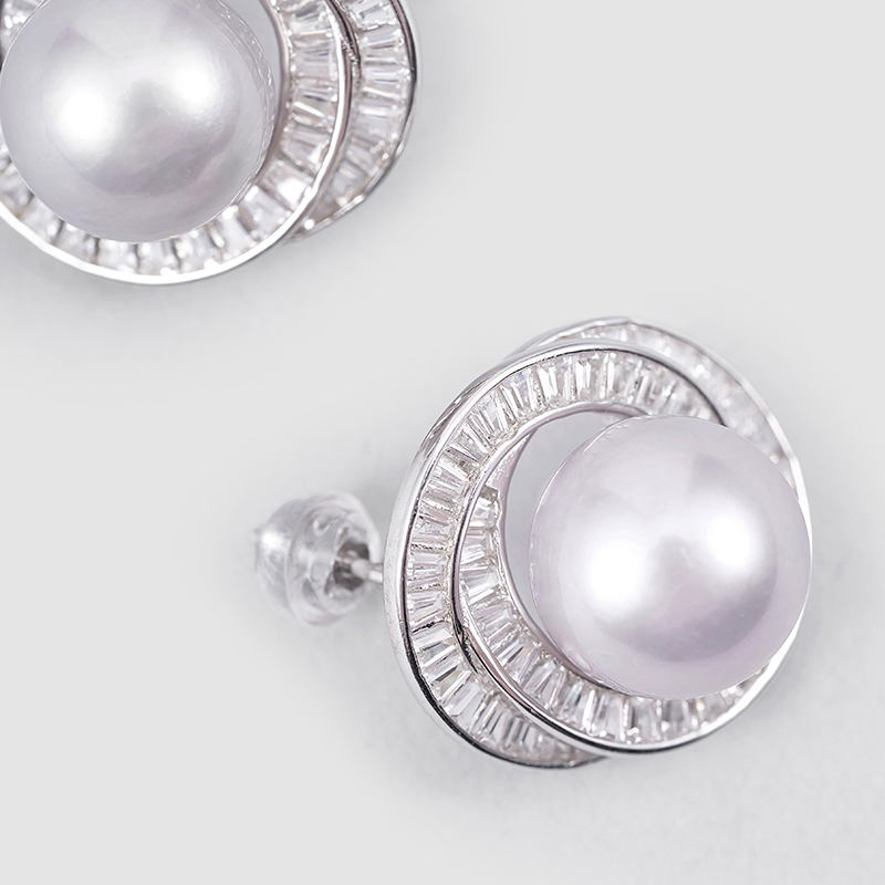 Original  handmade  natural pearls earrings OHGGPE24067