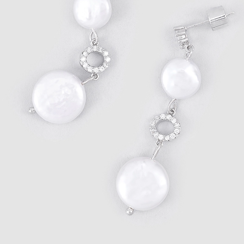 Original  handmade  natural pearls earrings OHGGPE24074