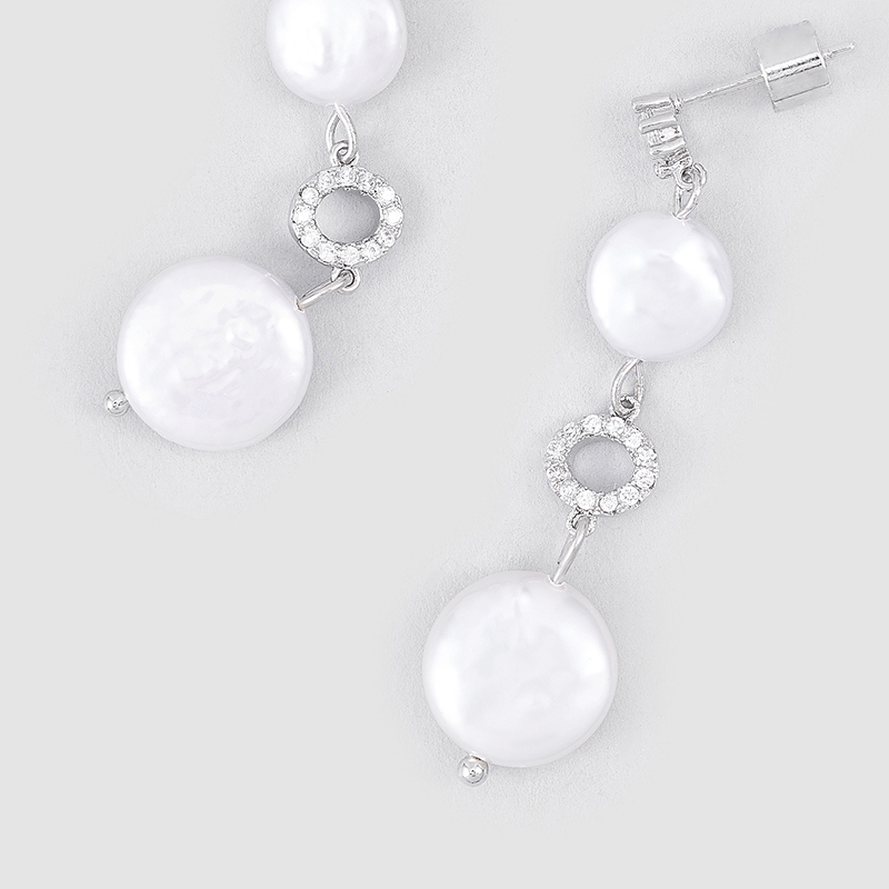 Original  handmade  natural pearls earrings OHGGPE24074