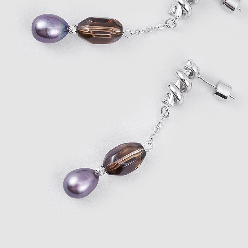 Original  handmade  natural pearls earrings OHGGPE24078