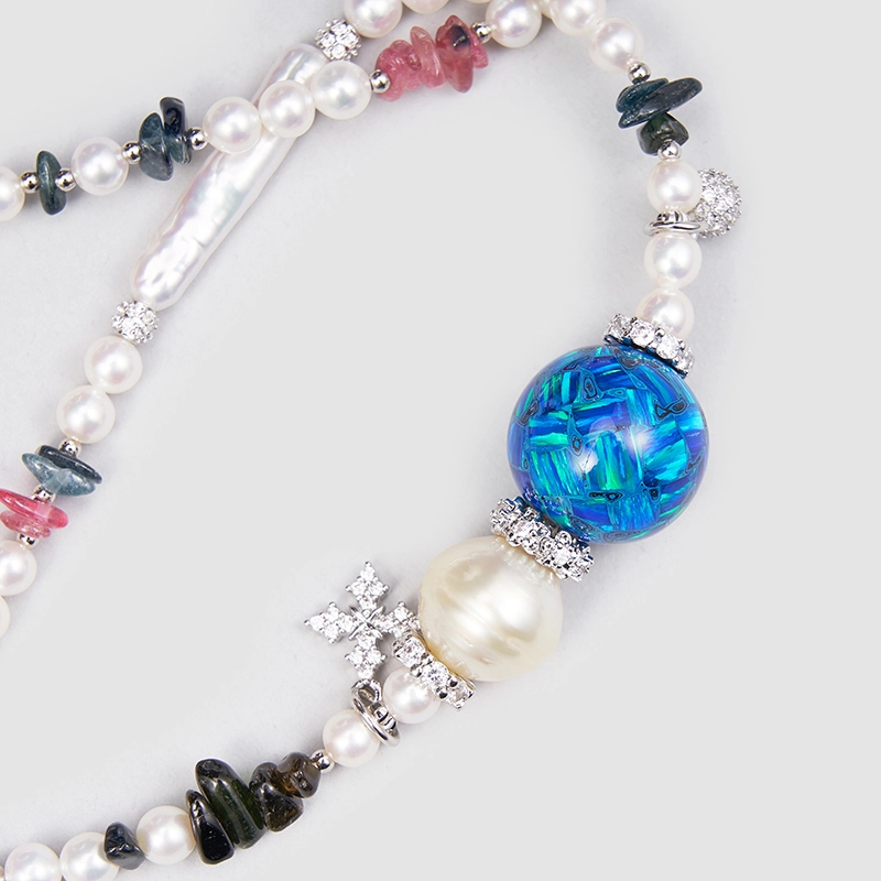 Original Handmade Natural Pearls collar by OHGG - OHGGRN24167