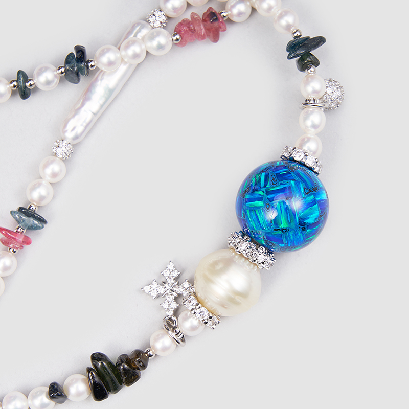 Original Handmade Natural Pearls collar by OHGG - OHGGRN24167