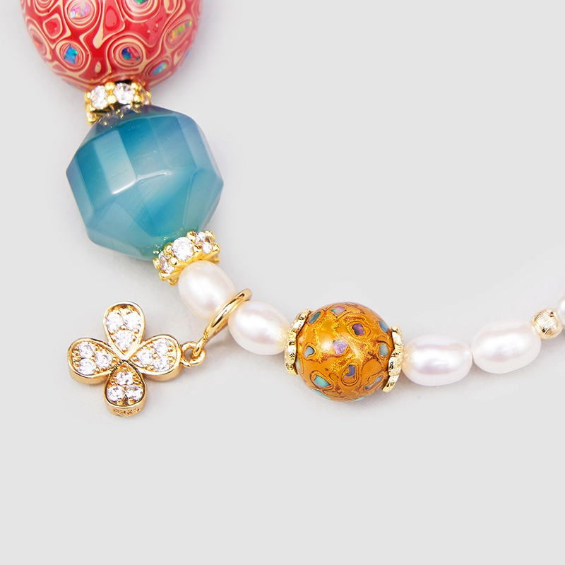Original Handmade Natural Pearls collar  by OHGG - OHGGRN24173
